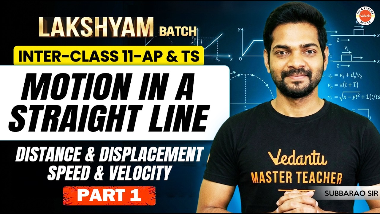 Motion in a Straight Line Part 1 | Distance, Displacement, Speed ...