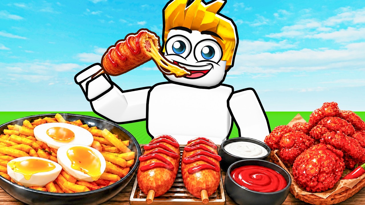 我在ROBLOX裡試著吃播..結果！？【Roblox 機械磚塊】