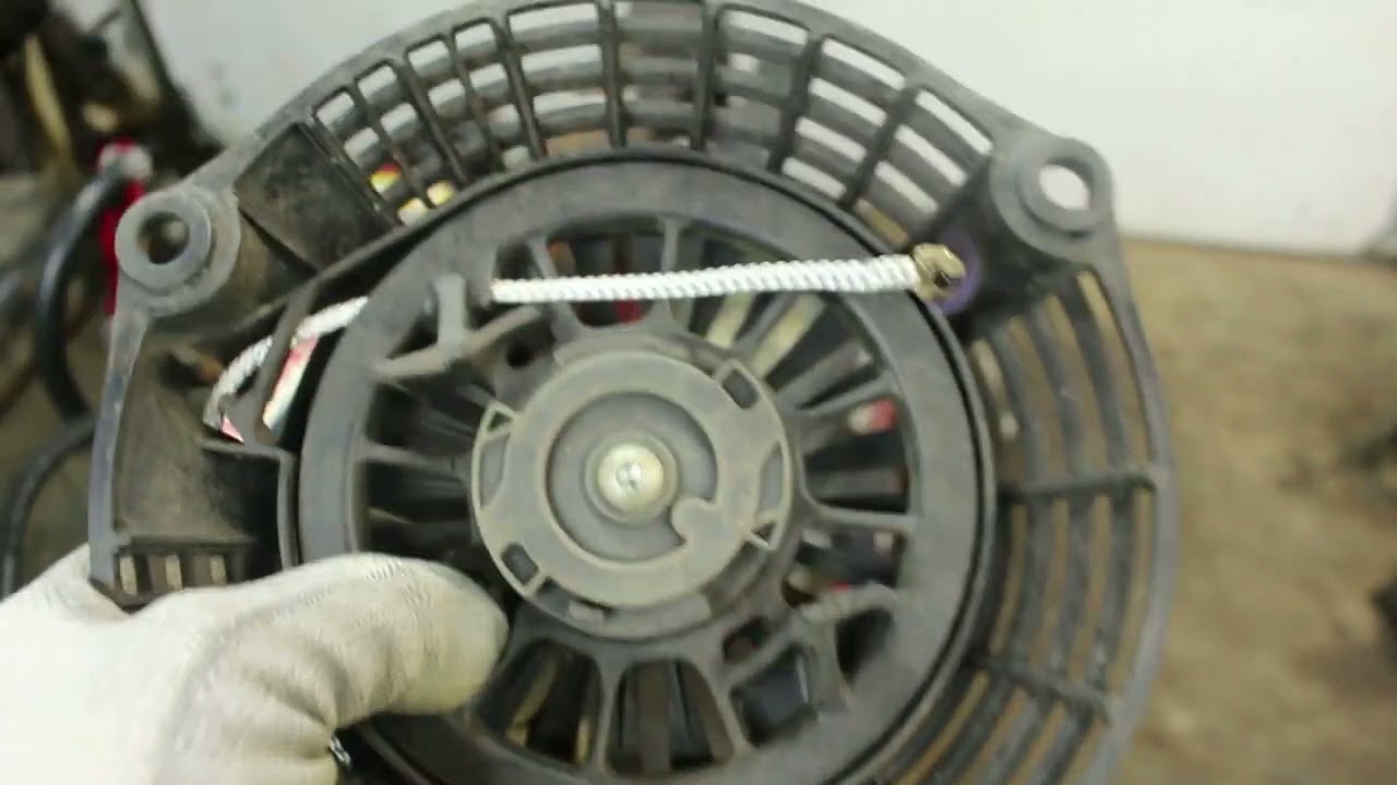 Troy bilt log splitter repairs! Honda pull cord repair!