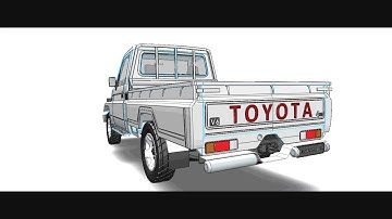 Design TOYOTA Land Cruiser 4.5 in solidworks