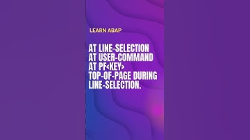 What are the events used in interactive reports in SAP ABAP? #abap #sapabap #abapinterviewquestions