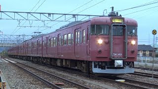 【4K】JR七尾線　普通列車415系電車　ｻﾜC11編成+ｻﾜC10編成　羽咋駅到着