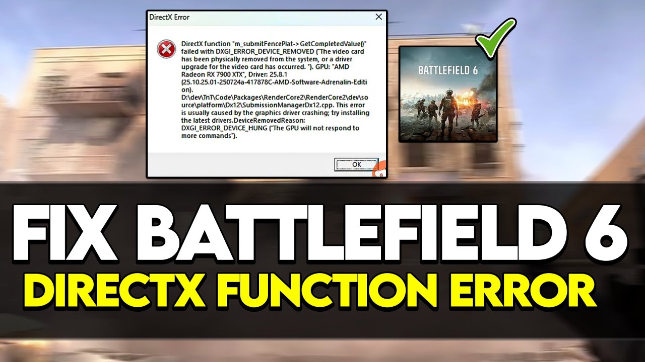 Battlefield 6 DirectX Error Fix ✅ | Solve DX11/DX12 Issues & Boost Performance