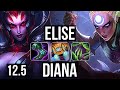 ELISE vs DIANA (JNG) (DEFEAT) | Rank 2 Elise, Legendary, 15/3/10 | TR Master | 12.5