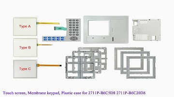 2711P-B6C5D8 2711P-B6C20D8 Plastic Case, Touch Screen, Membrane Keypad for PanelView Plus 600
