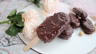 Эскимо-чизкейк:ванильный чизкейк в молочном шоколаде|Глазурь Гурмэ