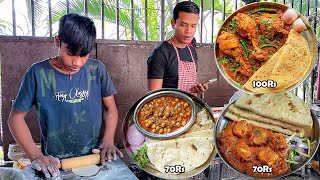 Amazing Cheapest Roadside Food 3-Phulka With NonVeg @100Rs &amp; Veg @70Rs Only | Hyderabad Street Food