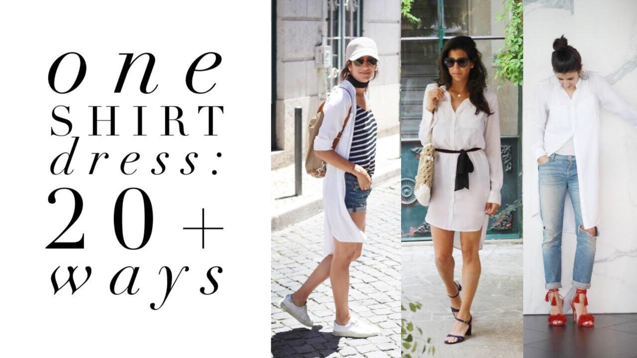 One Shirt Dress: 20 Ways | How to Style Basics | Capsule Closet