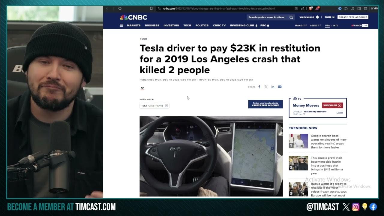 Tesla Driver KILLS Motorcyclist Driving ON Auto Pilot While Using Phone, Teslas STILL NEED DRIVERS