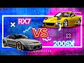 Mazda rx7  vs nissan 200sx 