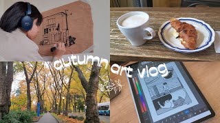 an autumn vlog ☕🍁 art projects, grad school, & olympic national park