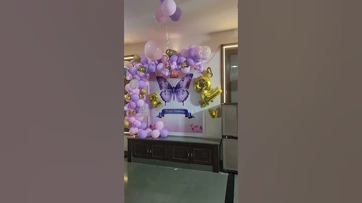 Butterfly theme| Birthday decoration ideas at home #youtubeshorts #trending #birthdaypartyideas
