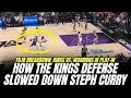 Kings vs steph curry film breakdown how did they slow down curry