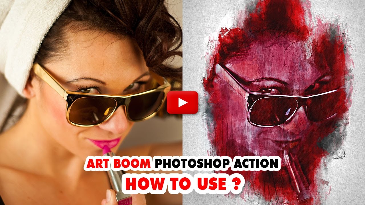Art Boom Photoshop Action Video Tutorial | SmartestMind Photoshop Actions Sharp Designer