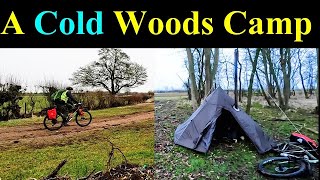 Solo Wild Camp In the Cold Draughty Woods  Wiltshire Man