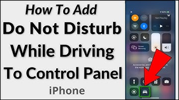 How to Add Do Not Disturb While Driving to Control Panel on iPhone
