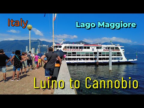 LUINO to CANNOBIO bout tour - Italy Lago Maggiore 4k - Navigatione Lago Maggiore