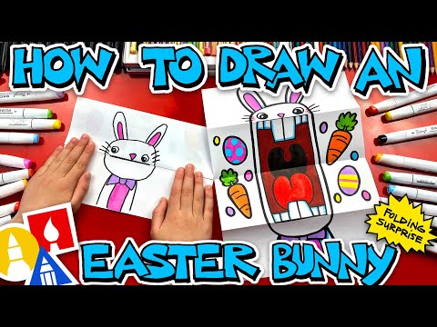 How To Draw A Big Mouth Easter Bunny - Folding Surprise