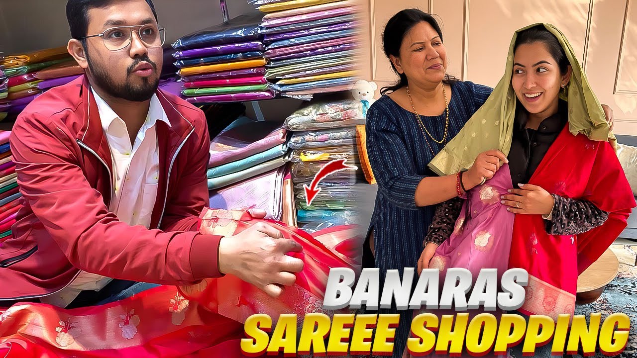 Banaras ki Saree लाई मम्मी Alka के लिए 🤩 Shopping Vlog | Suyash Aswal
