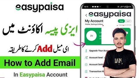 How To Add Email Adress In Easypaisa Account || Easypaisa account me email add Karne ka Tarika ||