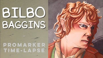 Drawing Bilbo Baggins from The Hobbit // Promarker speed drawing