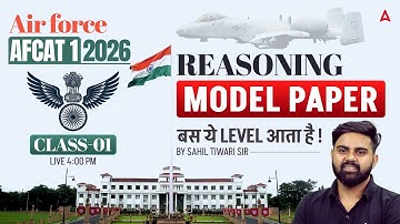 Air Force AFCAT 1 2026 Reasoning Model Paper | AFCAT Reasoning Practice Set #1 Sahil Tiwari Sir