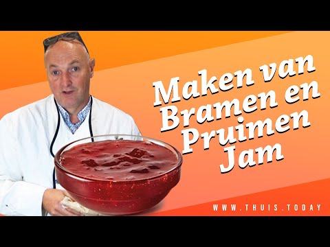 Maken van Bramen en Pruimen Jam