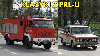 Wyjazd Alarmowy 3 PRL-owskich klasyków GLM FSC Żuk, GBM Star 244 i SLOp Fiat 125p z OSP Cielądz!