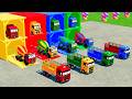 Transporting Huge Colorful Mixer Truck and Others With MAN Long Flatbed Trailer Trucks Eps 2 FS22