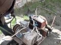 Пахота самодельным электроплугом. Plowing homemade electric plow