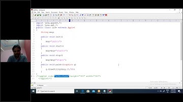 Applet lifecycle program and Passing parameters to Applet