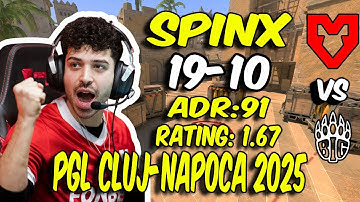 Spinx gets 19 Kills vs BIG! Spinx POV (Mirage) at PGL Cluj-Napoca 2025