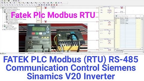 FATEK PLC Modbus RTU RS-485 Communication Siemens Sinamics V20 Inverter
