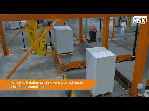 Vollautomatisches Palettenhandling von der Produktion bis ins Lager