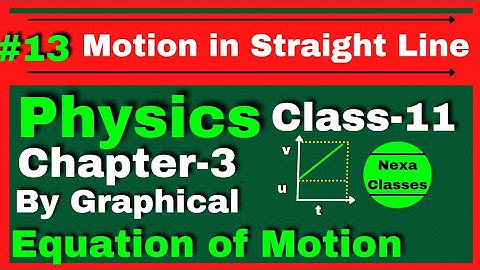 Equation Of Motion By Graphical Method || Class 11 Physics Equation of Motion Fully Explained
