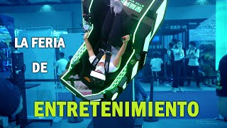 Feria de entretenimiento en China, videojuegos, VR, deporte de aventura y expendedoras