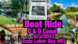 Canal Boat Ride at Great Falls Park on 9/3/2022