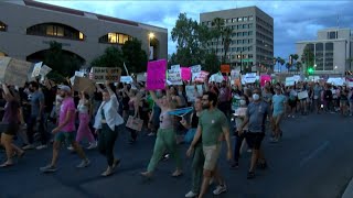 Hundreds gather downtown to protest decision to overturn Roe v. Wade