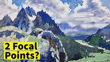 How to create DEPTH in a mountain landscape painting AND selecting a focal point/s!