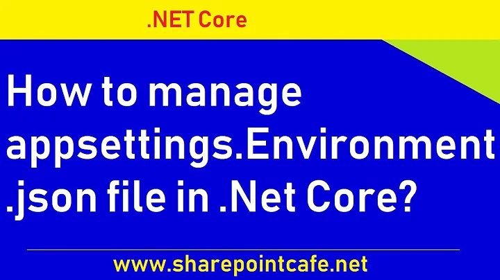 How to manage appsettings.Environment.json file in .Net Core?