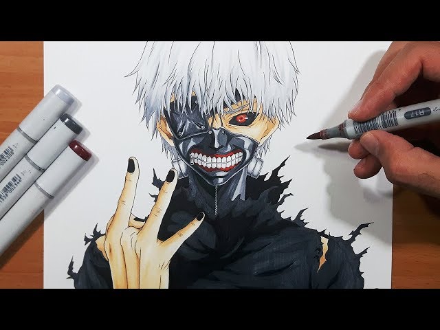 kawther on X: first time drawing kaneki_kun am so happy it turned