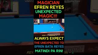 😲 EFREN REYES GENIUS SHOT! UNEXPECTED MAGIC SHOT! ONLY THE MAGICIAN CAN THINK THIS SHOT! #shorts