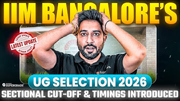 IIM Bangalore UG Selection 2026 Updates 🔥 | Exam Pattern, Syllabus, Placements & Sectional Cut-Off