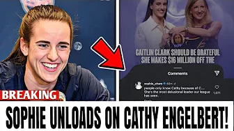 CAITLIN CLARK REACTION AFTER SOPHIE CUNNINGHAM DEFENDS HER BEFORE CATHY ENGELBERT!