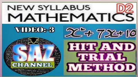 FACTORISATION OF QUADRATIC EXPRESSION|MID TERM BREAKING|MID TERM SPLIT|.(EX # 3B)D2 7th ED.Q.1(b,d)|