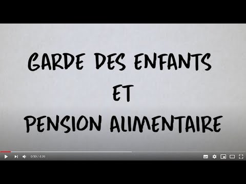 Vidéo: Actions Lors De La Collecte De La Pension Alimentaire