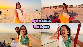 Dwarka Beach pe Traditional dress me Most Dangerous Parasaling Papa ki Comedy Bindass Kavya Holiday