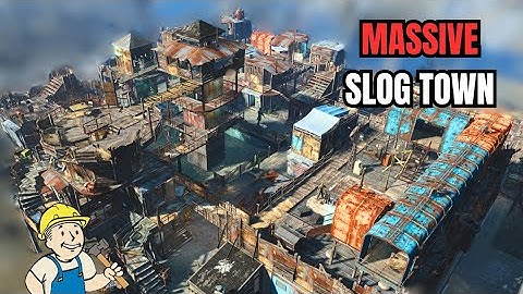 I Turned The Slog Into a MASSIVE Town - Fallout 4 Settlement Tour (NO MODS)