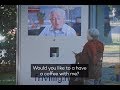 Frivillig.no live stream bus shelter invites for coffee and a chat  | JCDecaux Norway