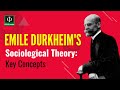 Emile durkheims sociological theory key concepts